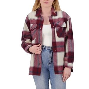 HFX Ladies’ Shirt Jacket Shackett - RED Size:XXL NWOT